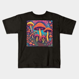 Magic Mushrooms Psychedelic Kids T-Shirt